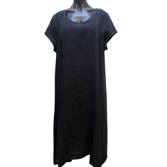 Bryn Walker Black Linen Dress M - Picture 1 of 5